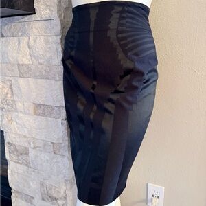 Versace Collection Black Tailored Pencil Skirt Sleek Luxury Workwear $795 size 2
